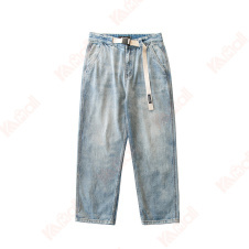 light blue jeans pants with balt